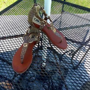 Women's New GBG Signature Print Sandal 6